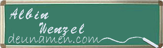 Albin Wenzel Visitenkarte